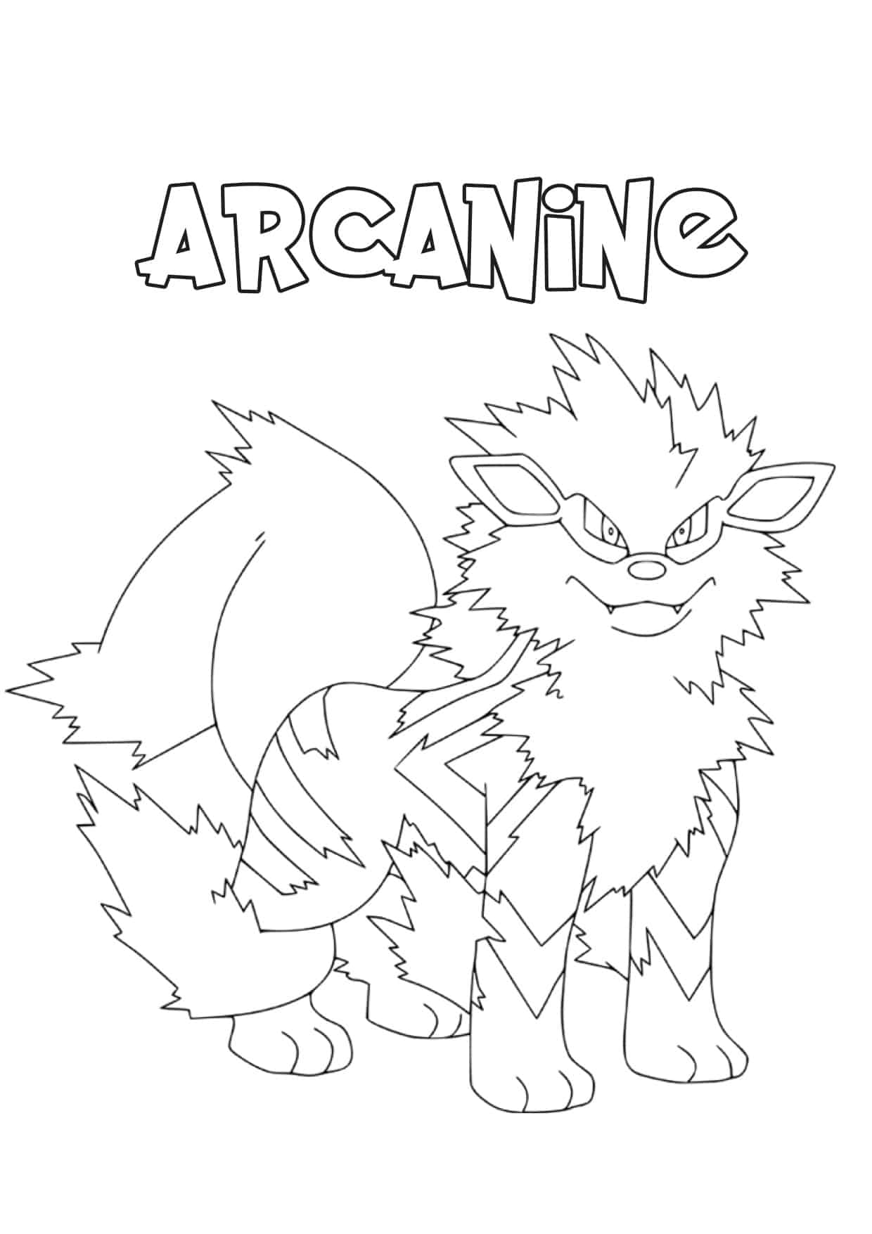 Arcanine Arcanine da colorare