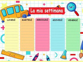 Planner settimanale per bambini da stampare gratis